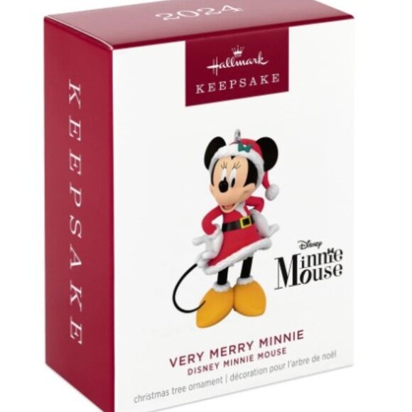 Hallmark Disney Minnie Mouse Ornament Very Merry Minnie Santa Christmas Holiday - Picture 3 of 3